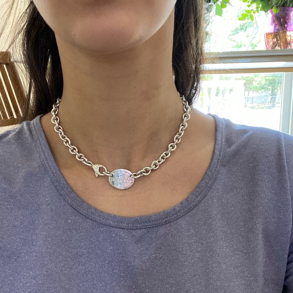 Tiffany & Co. Return to Tiffany Oval Tag Choker Necklace - Picture 3 of 6